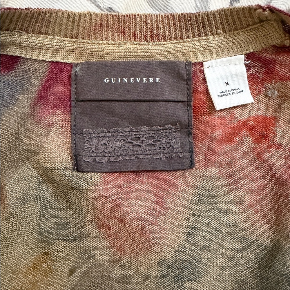 Anthropologie Floral Wrap Cropped Sweater - Picture 2 of 5